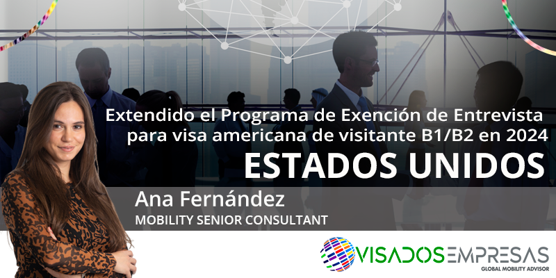 exención de entrevista para visa americana Visados Empresas